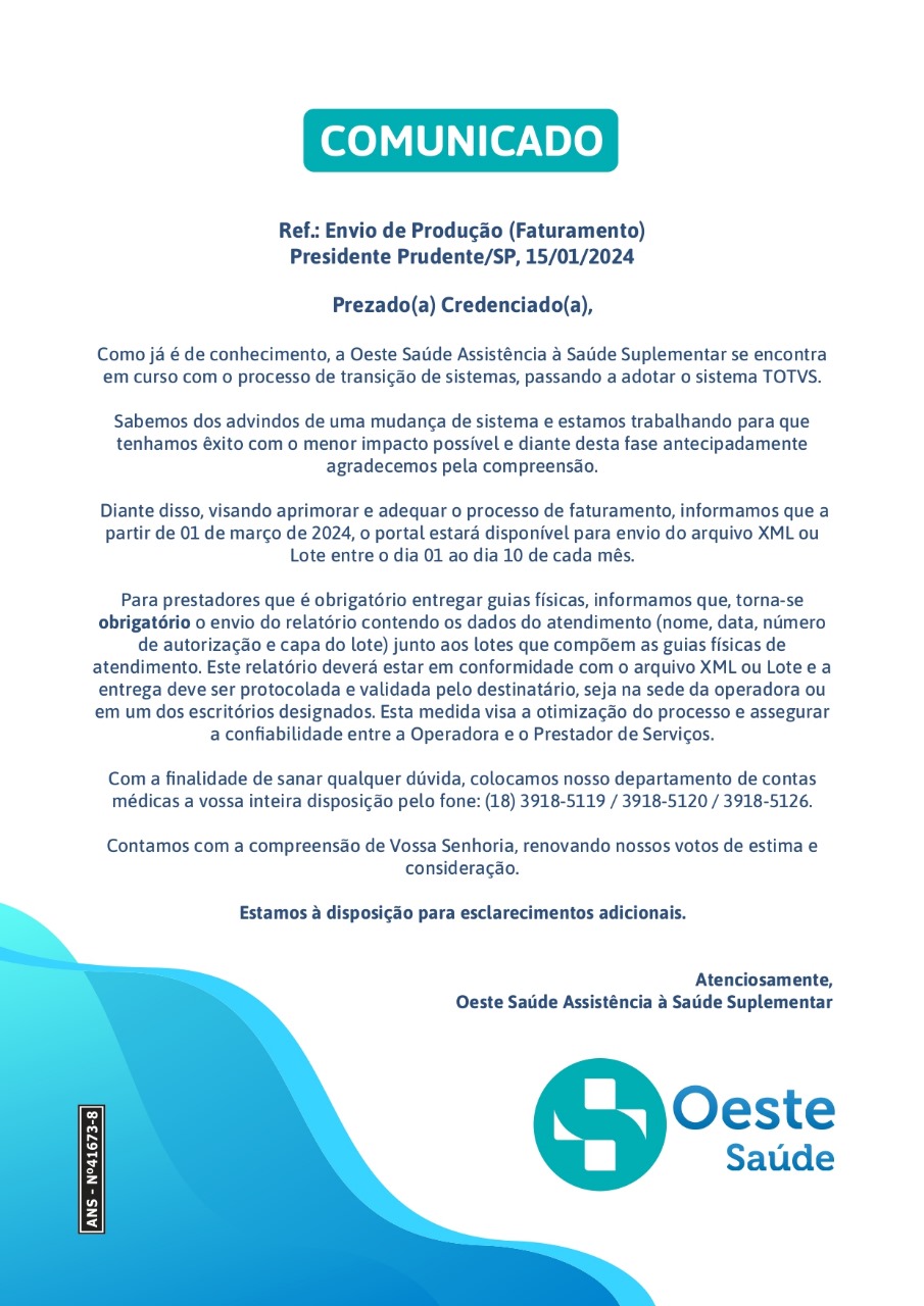 Atendimento Oeste Saúde